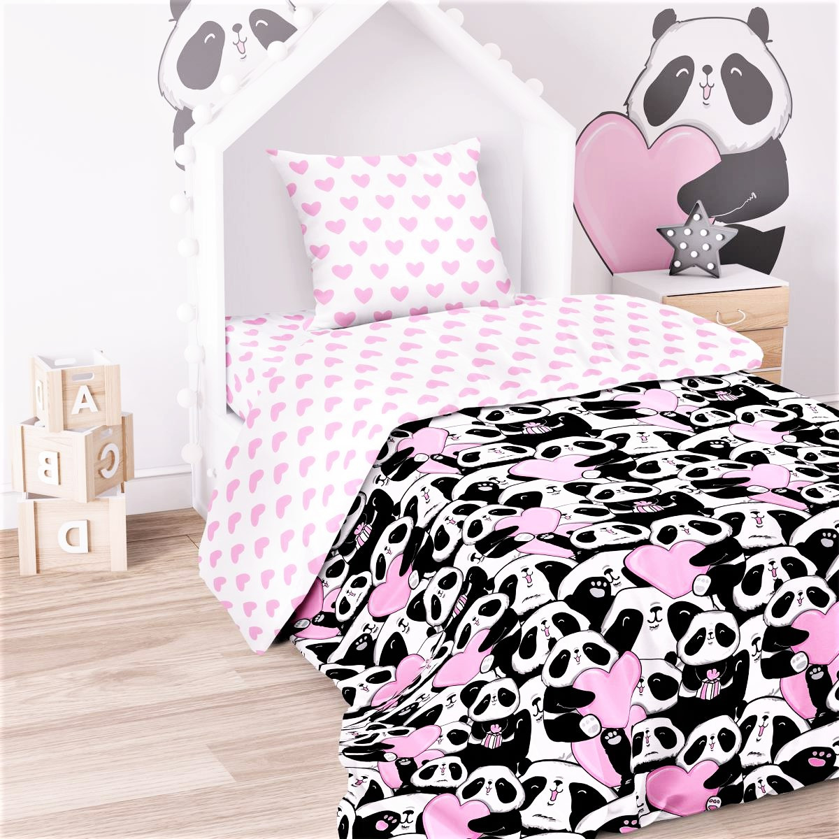 Комплект постельного белья "Love panda"