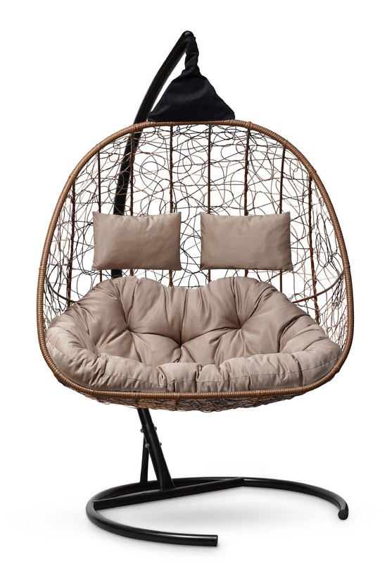 Подвесное кресло-кокон SEVILLA TWIN горячий шоколад