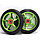Колеса для трюкового самоката металлические диаметр 110 мм ABEC 9 зеленые, фото 9
