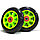 Колеса для трюкового самоката пластиковые диски диаметр 100 мм ABEC 7 зеленые, фото 9