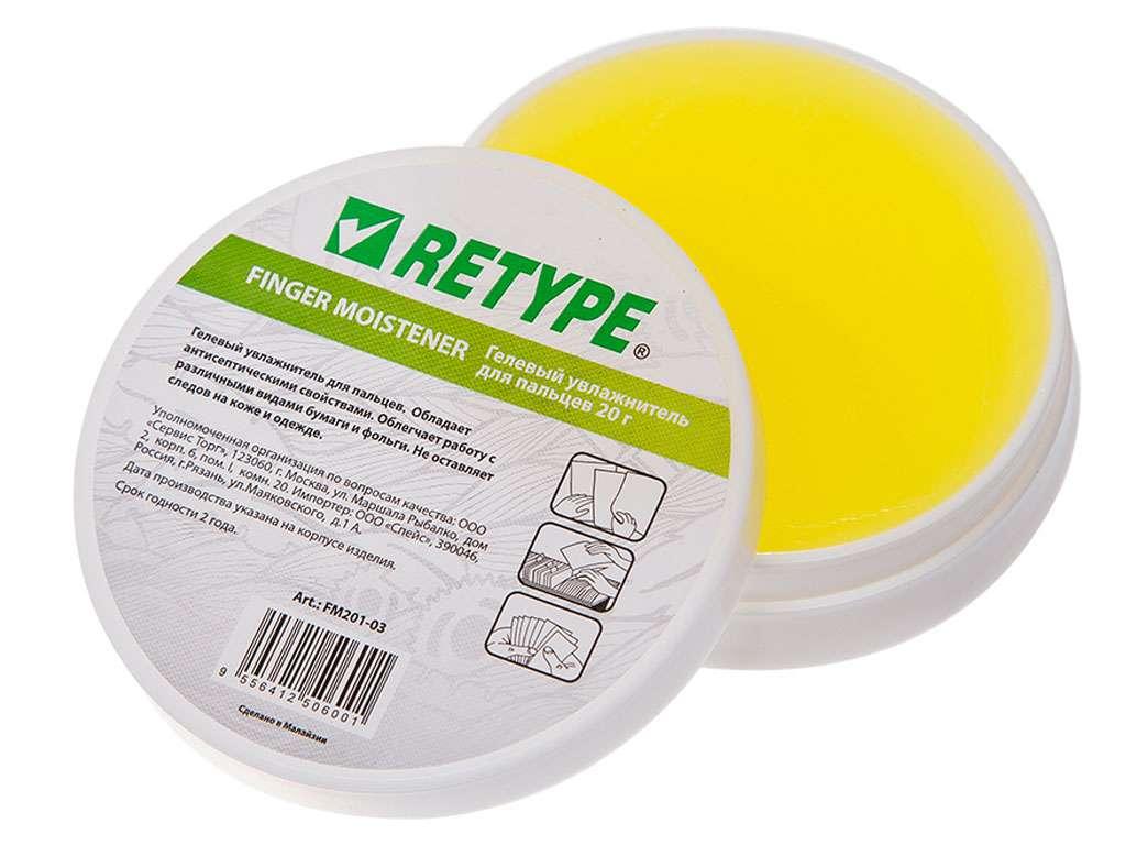 Подушка для смачивания пальцев гелевая Retype, 20 грамм
