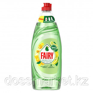 Средство для мытья посуды Fairy Pure&Clean "Бергамот и имбирь", 650 мл - фото 1 - id-p91532321