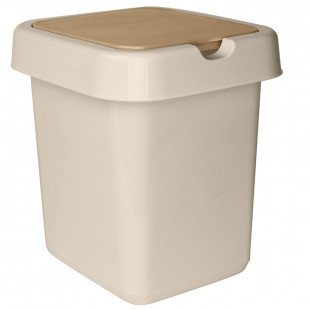 Ведро-контейнер для мусора Svip "Квадра", 9 л, прямоугольное, кофейное