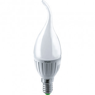 Лампа светодиодная Navigator NLL-FC, 5 Вт, 4000К, нейтральный белый свет, E14, форма свеча на ветру