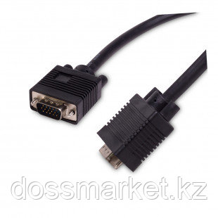 Интерфейсный кабель iPower, VGA 15Male/15Male, 1,8 м, черный
