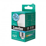 Лампа светодиодная Camelion LED8-G45/845/E27, 8 Вт, 4500К, нейтральный белый свет, E27, форма шар, фото 2