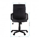 Кресло для персонала Helmi HL-M03 "Referent", экокожа, черное, фото 8