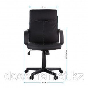 Кресло для персонала Helmi HL-M03 "Referent", экокожа, черное - фото 8 - id-p91527640