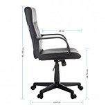 Кресло для персонала Helmi HL-M03 "Referent", экокожа, черное, фото 9