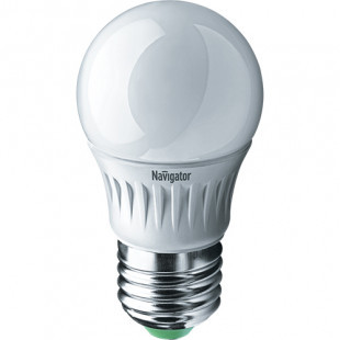 Лампа светодиодная Navigator NLL-G45, 5 Вт, 4000К, нейтральный белый свет, E27, форма шар - фото 1 - id-p91531732