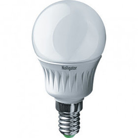 Лампа светодиодная Navigator NLL-G45, 5 Вт, 4000К, нейтральный белый свет, E14, форма шар