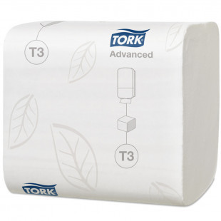 Туалетная бумага листовая Tork Advanced, 242 л., 2-х слойная, размер листа 11*19 см, белая цена за 1 шт - фото 1 - id-p91531063