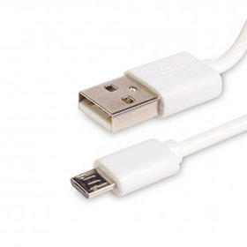 Интерфейсный кабель iPower microUSB-USB 2.0, 1 м, белый