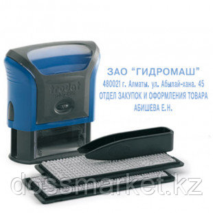 Штамп самонаборный Trodat 4912/DB, 4 строки, 47*18 мм, кириллица+казахские буквы