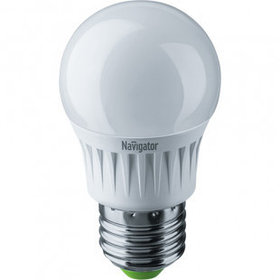 Лампа светодиодная Navigator NLL-G45, 7 Вт, 4000К, нейтральный белый свет, E27, форма шар