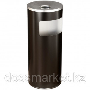 Урна металлическая "Титан" с емкостью для пепла, 250*250*602 мм, 30 л, черная - фото 1 - id-p91531389