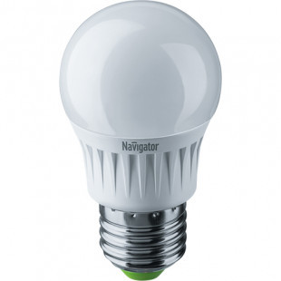 Лампа светодиодная Navigator NLL-G45, 7 Вт, 2700К, теплый белый свет, E27, форма шар - фото 1 - id-p91531720
