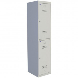 Шкаф индивидуальный Промет "Практик ML 12-40" (базовый модуль), 2 секции, 400*500*1830 мм, серый