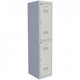 Шкаф индивидуальный Промет "Практик ML 12-40" (базовый модуль), 2 секции, 400*500*1830 мм, серый