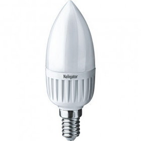 Лампа светодиодная Navigator NLL-C, 5 Вт, 6500К, холодный белый свет, E14, форма свеча