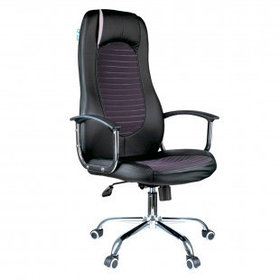 Кресло для руководителя Helmi HL-E93 "Fitness", экокожа, ткань, черное с серым
