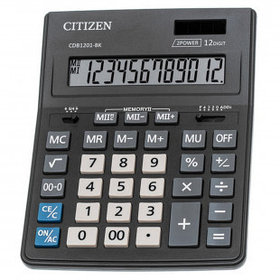 Калькулятор настольный Citizen Business Line CDB1201-BK, 12 разрядов, 155*205*35 мм