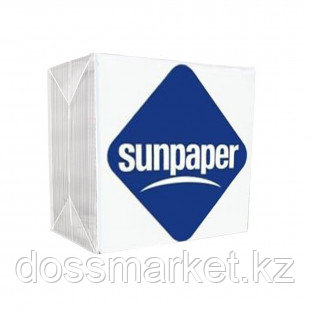 Салфетки Sunpaper, 1-слойные, 90 шт., размер листа 24*24 см, белые - фото 2 - id-p91531017