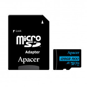 Карта памяти 128 Gb, Apacer "AP128GMCSX10U7-R", micro SDXC, 10 U1 класс скорости, с адаптером