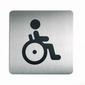 Пиктограмма "WC для инвалидов" Durable, 150*150 мм, серебристая