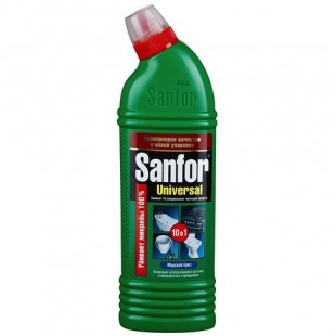 Чистящий гель универсальный антимикробный с хлором Sanfor "Морской бриз", 1000 мл - фото 1 - id-p91532253