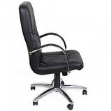 Кресло для руководителей MANAGER STEEL CHROME SP-A, натуральная кожа, черное, фото 5