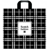 Пакет с петлевой ручкой Артпласт "Scotch fashion", 40*40 см, черный, 25 шт
