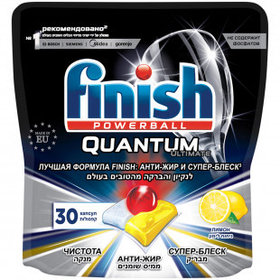 Таблетки для посудомоечных машин Finish "Quantum Ultimate", лимон, 30 таблеток
