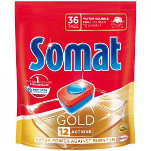 Таблетки для посудомоечных машин Somat "Gold", 36 таблеток - фото 1 - id-p91532341