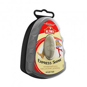 Губка для обуви из гладкой кожи Kiwi "Express Shine", с дозатором, бесцветная