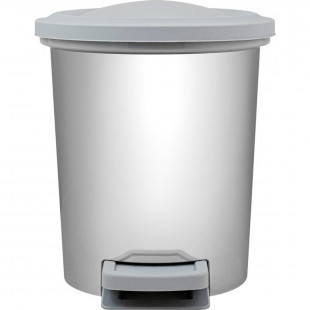 Ведро-контейнер для мусора Svip, 6 л, с педалью, круглое, металл, серое - фото 2 - id-p91531334