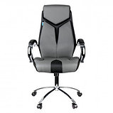 Кресло для руководителя Helmi HL-E01 "Inari", экокожа, черно-серое, фото 2
