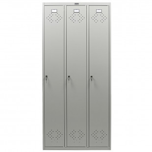 Шкаф индивидуальный Промет "Практик LS (LE) 31", 3 секции, 850*500*1830 мм, серый