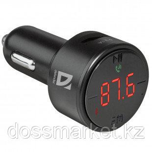 FM-модулятор Defender RT-Funk BT/HF, USB 2.1 A, черный - фото 1 - id-p91529297