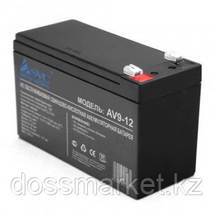 Аккумуляторная батарея SVC AV9 -12, 12В, 9 Ач, размер 95*151*65 мм, черная