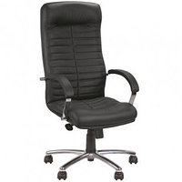 Кресло для руководителей ORION STEEL CHROME SP-A, натуральная кожа, черное