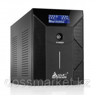 ИБП SVC V-3000-F-LCD, USB, 3000ВА/1800Вт, черный
