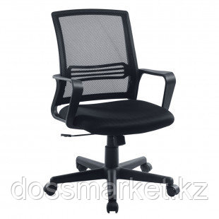Кресло для персонала Helmi HL-M07 "Comfort", ткань, сетка, черное - фото 1 - id-p91527645