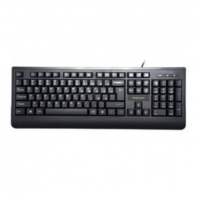 Клавиатура проводная Delux DLK-6010UB, USB, ENG/RUS/KAZ, черная