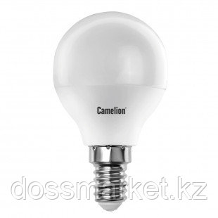 Лампа светодиодная Camelion LED7-G45/845/E14, 7 Вт, 4500К, нейтральный белый свет, E14, форма шар