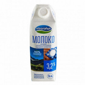 Молоко Айналайын, 1 литр, 3,2%, тетрапакет