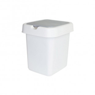 Ведро-контейнер для мусора Svip "Квадра", 14 л, прямоугольное, белое - фото 1 - id-p91531363