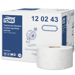 Туалетная бумага рулонная Tork Premium, 170 метров, 2-х слойная, белая цена за 1 шт - фото 2 - id-p91531069