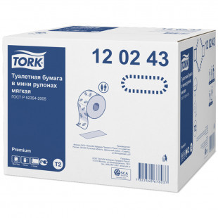 Туалетная бумага рулонная Tork Premium, 170 метров, 2-х слойная, белая цена за 1 шт - фото 3 - id-p91531069