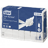 Полотенца бумажные Tork Advanced, 136 шт, 2-х слойные, 21*34 см, Multifold, белые, цена за 1 уп, фото 2